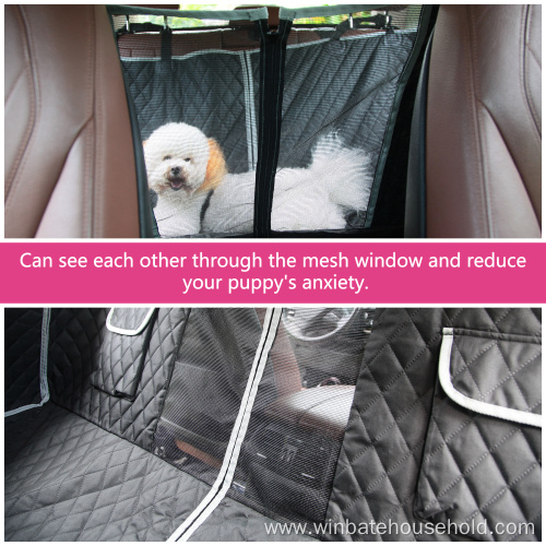 4-in-1 Dog Car Seat Cover Convertible Hammock Scratchproof with Mesh Window Durable 100% Waterproof Nonslip Cover for Back Seat